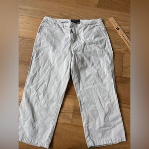 Vintage Abercrombie and fitch khaki cropped pants relaxed fit 12